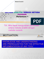 Metode Analitik dan Metode Numerik