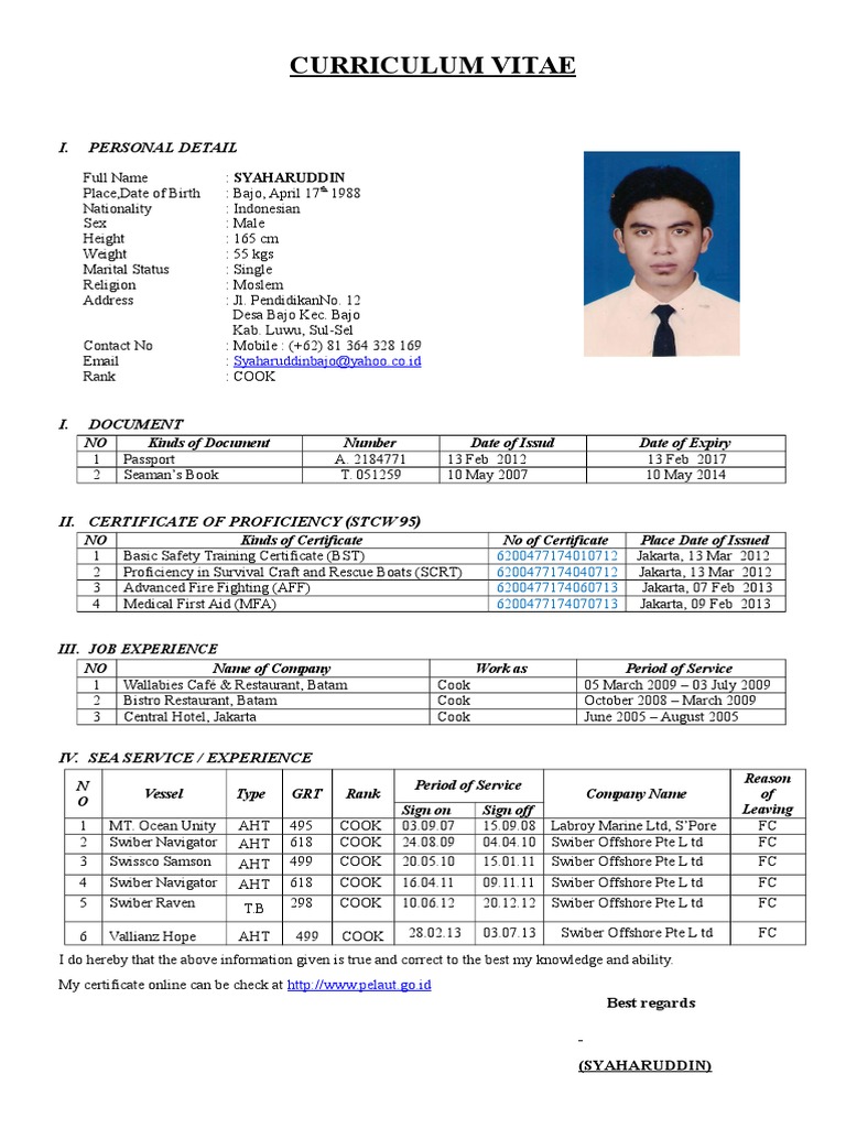 New Cv Syaharuddin
