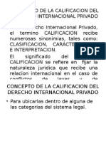 Concepto de La Calificacion Del Derecho Internacional Privado