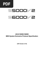 MIDI SysEx Specifications For The AKAI S5000 Sampler