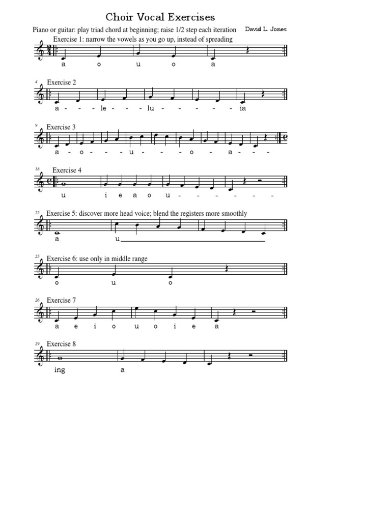 Choir Vocal Exercises