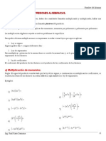 Álgebra 4 Multiplicación Algebraica