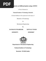 FEM Analysis On Stiffened Plates Using ANSYS: Bachelor of Technology in Mechanical Engineering by