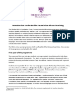 Introduction To The BEd in Foundation Phase Teaching-1