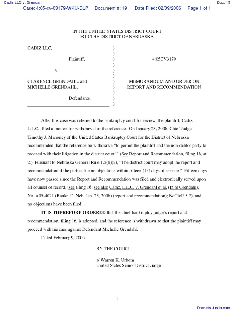 Legal Order on Case Withdrawal | PDF | United States District Court ...