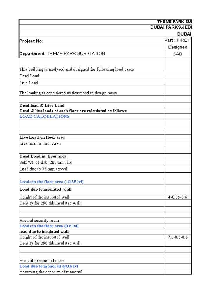 Fire Load Calculation for Pump Room | PDF