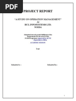 Download PROJECT REPORT Operation Management by Niro Thakur SN269554032 doc pdf
