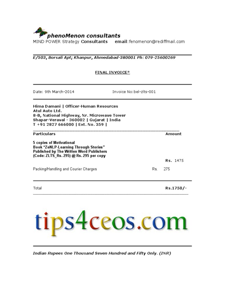 Invoice Atul Auto Veravel | PDF | Business