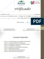 Certificado Mundo Do Trabalho