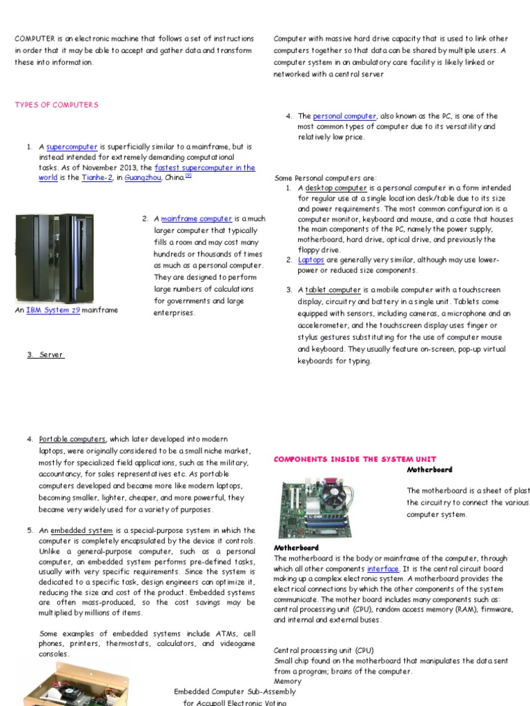 Basic Computer - Assignment | Personal Computers | Random Access Memory