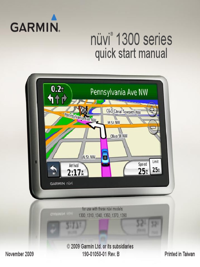 Garmin nüvi 1300 Quick Start Manual Bluetooth Telephone