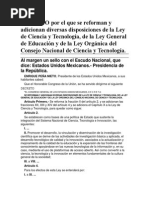 14-07-14 Decreto por el que se reforman y adicionan diversas disposiciones de la ley de ciencia y tecnología