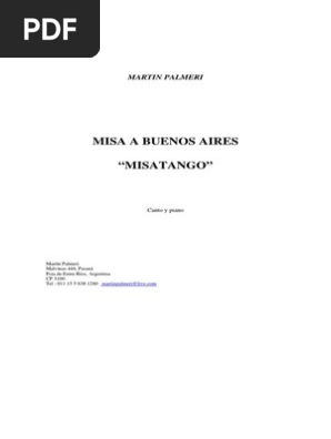 Misa A Buenos Aires Misatango Martin Palmeri