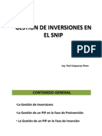 Gestion de Inversiones en El Snip I Parte PDF