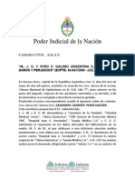 M. J. G. y Otro C. Galeno Argentina S.A. y Otro S. Danos y Perjuicios PDF