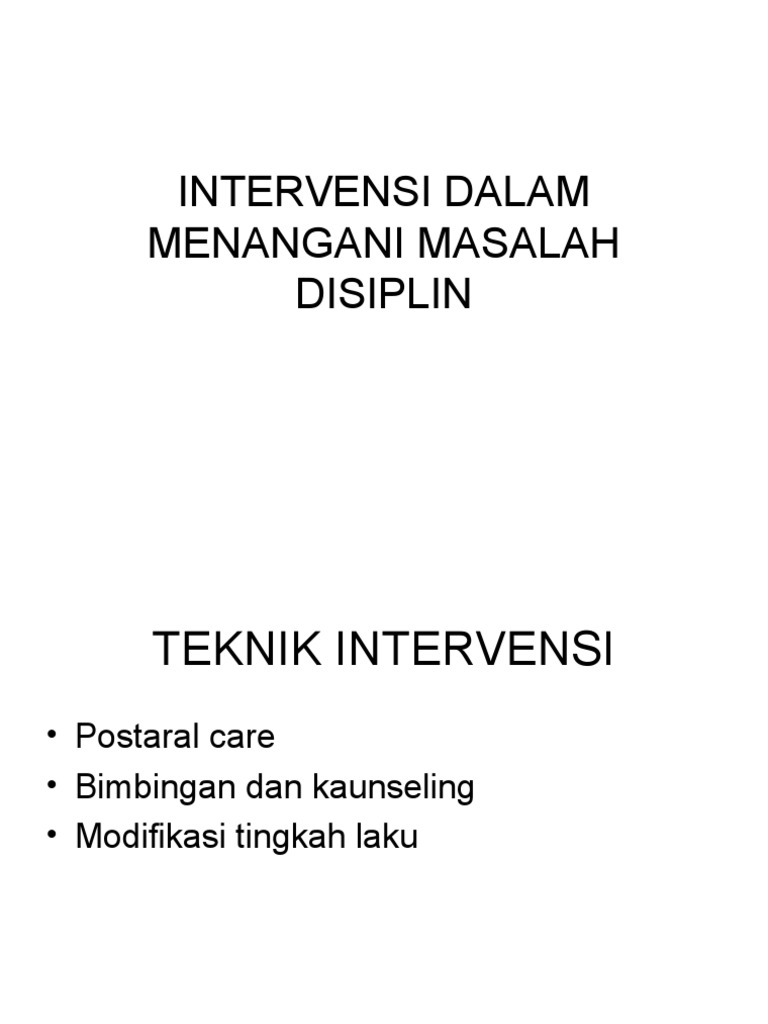 Kuliah 6 Intervensi Dalam Menangani Masalah Disiplin Pdf