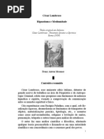César Lombroso - Hipnotismo e Mediunidade