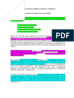 Tecnologia de Fabricacion Del Cemento