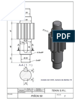 Dibujo Técnico de Un Piñon