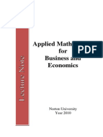 Applied Mathematics For Business and Economics