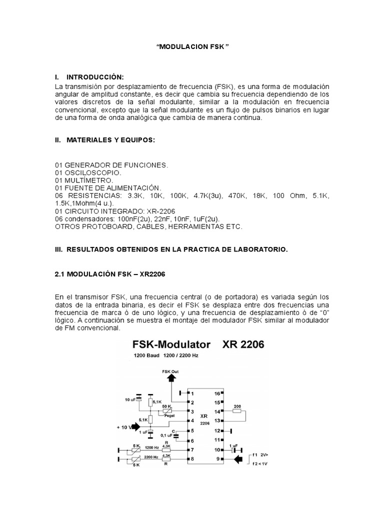 Modulacion FSK | PDF | Modulación | Tecnología de radio