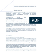 Parecer de Hugo Machado Sobre a Contribuição Previdenciária Dos Inativos