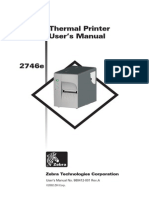 Zebra Printer Manual 2746e