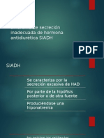 Síndrome de Secreción Inadecuada de Hormona Antidiurética SIADH