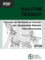 Execução de Pavimento de Concreto Com Equipamento Reduzido