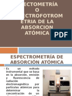 Espectometría o Expectrofotrometria de La Absorcion Atómica