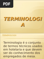 Terminologia Cozinha e Restaurante