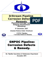 D/Stream Pipeline Corrosion Defects & Remedy: Pipeline & Storage Tanks Integrity Assessment Workshop
