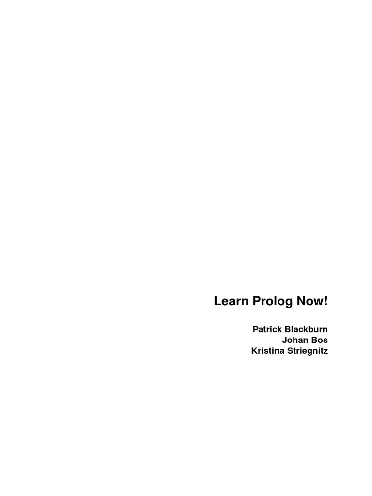 Learn ProLog Now | PDF | Teaching Methods & Materials | Computers