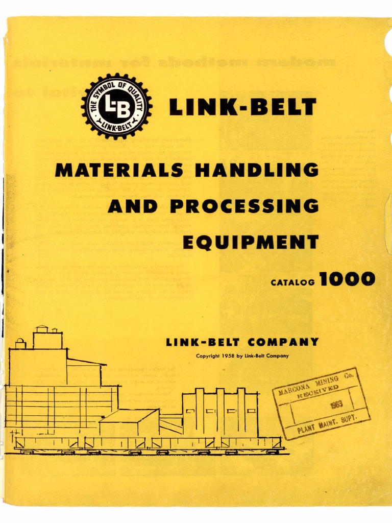 LINK BELT Catalogo 1000 Bulk Handling PDF Mining Sewage Treatment