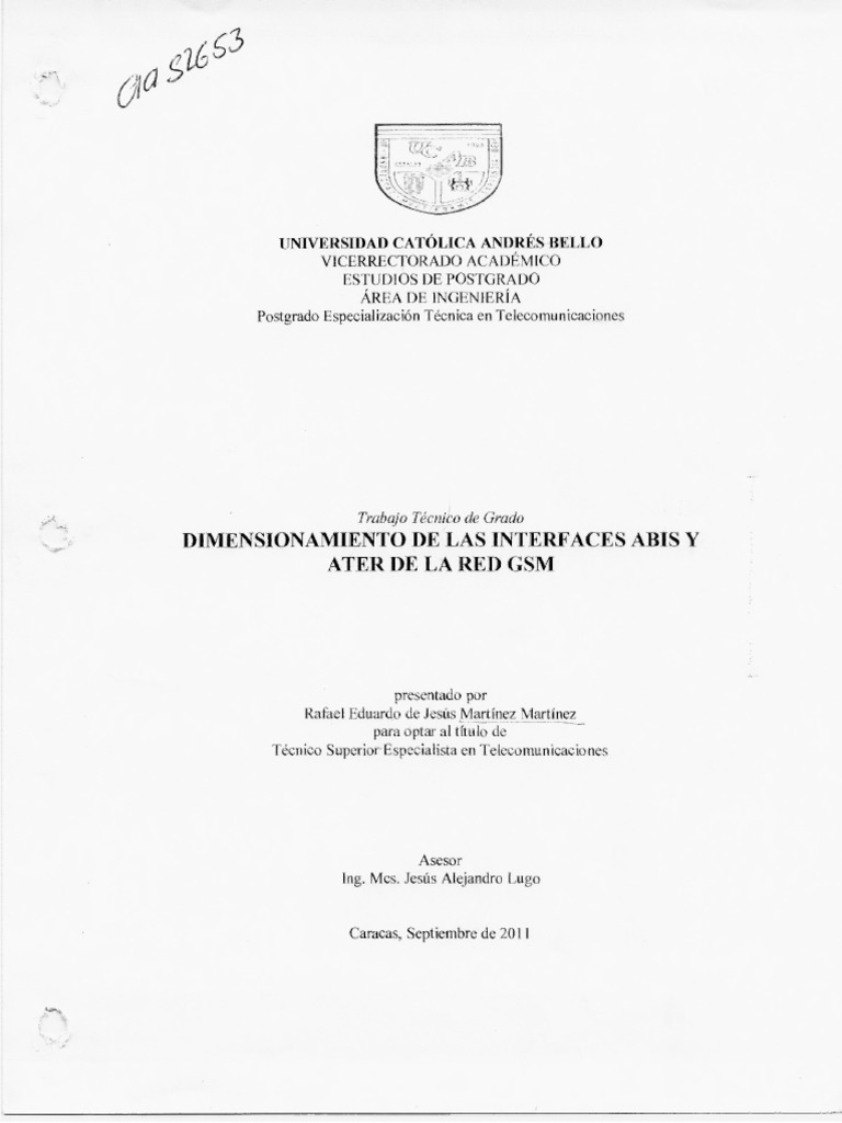Dimensionamiento de Las Interfaces ABIS y ATER en Redes GSM | PDF