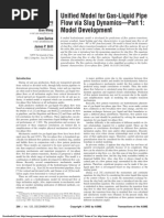 Unified Model For Gas - Liquid Pipe Flow Via Slug Dynamics - Part 1 - Model Development
