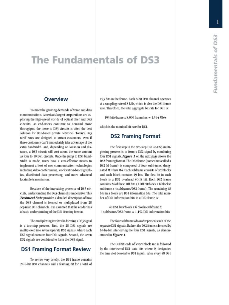 DS3 Circuit Essentials for Corporates | PDF | Multiplexing | Data