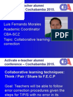 Luis Fernando Morales Academic Coordinator Cba-Scz Topic: Collaborative Learning: Error Correction