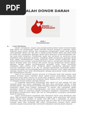 Makalah Donor Darah Pdf