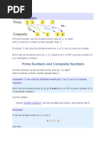 Definition of Prime Numbers