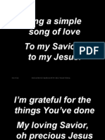 I Sing A Simple Song of Love To My Savior, To My Jesus