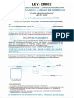 Declaracion Jurada de Domicilio