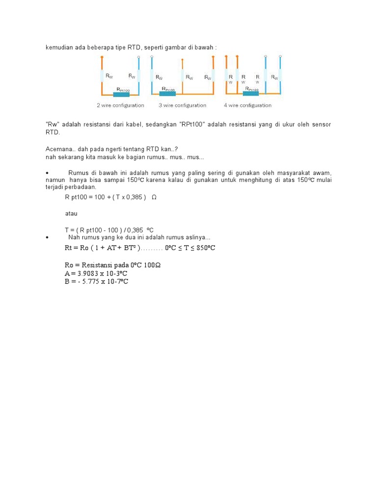 Rumus RTD dan Resistansi Kabel | PDF | Metode & Bahan Ajar | Teknologi ...