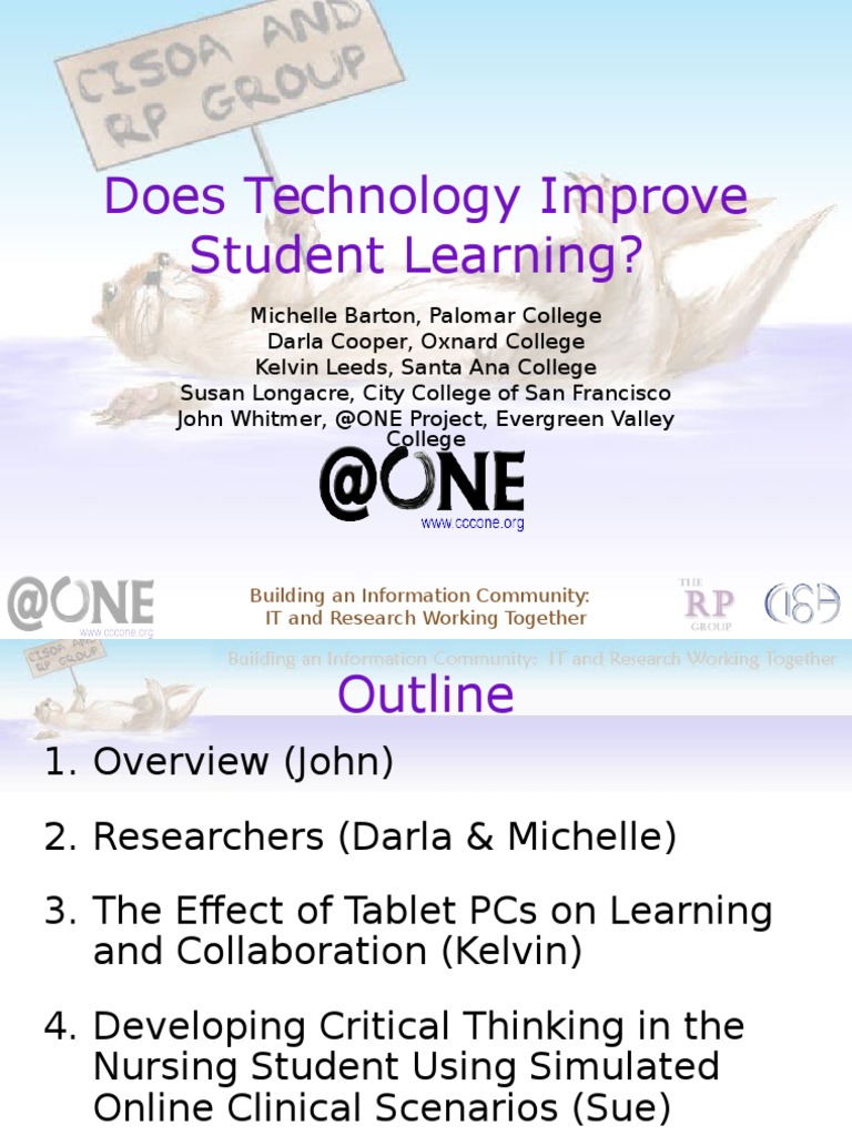 Does Technology Improve Student Learning | PDF | Critical Thinking ...