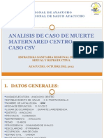 Analisis de Caso de Muerte Materna Pamppacangallo