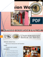 Boutique Fashion World: Proyecto de inversión para tienda de ropa de gala