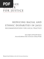 Reducing Racial and Ethnic Disparities in Jails: Recommendations For Local Practice