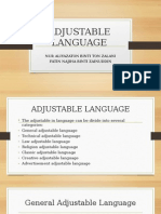 Adjustable Language & Modesty in Language