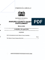 Nakuru County Nuisance Bill 2014