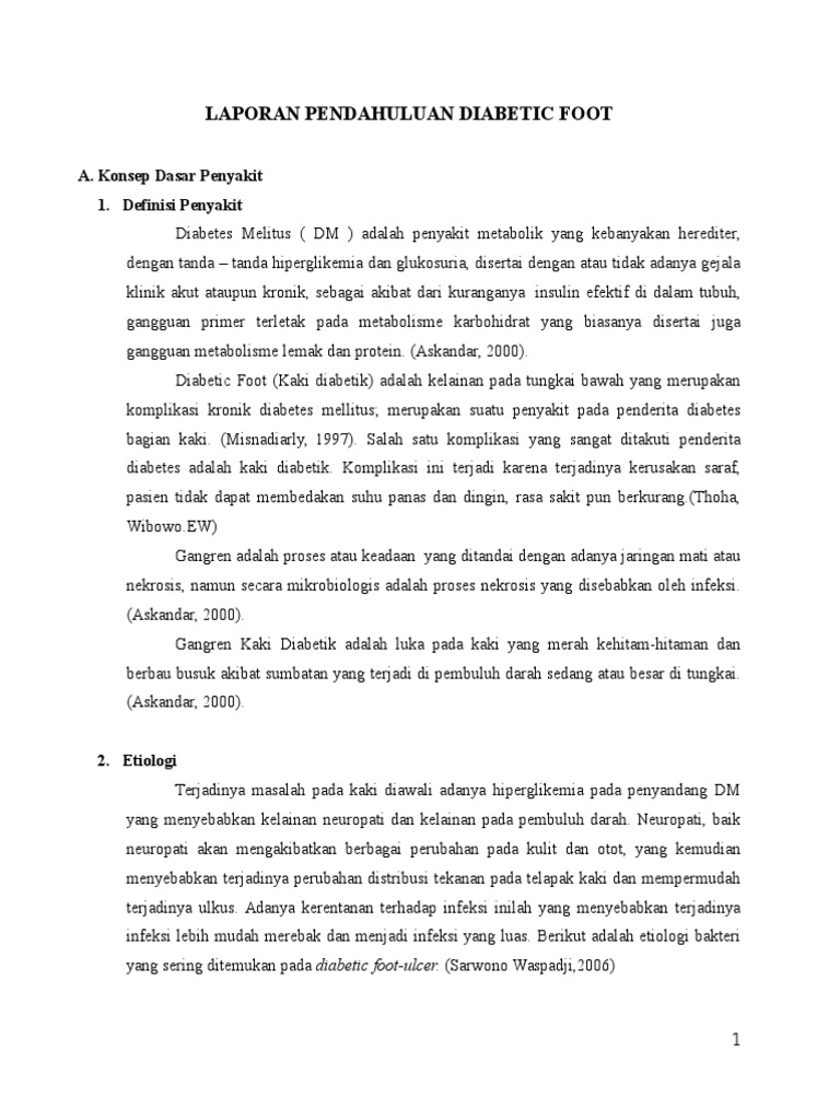 Laporanpendahuluandiabetesmelitus Artikel Dan Bahan